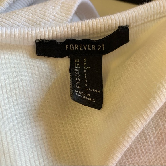 Forever 21 Off-White Ribbed Halter Tank Top - Picture 4 of 7